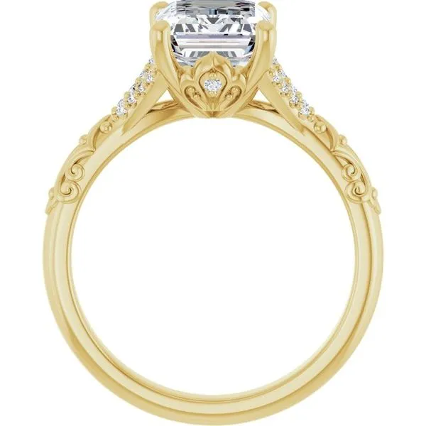 Solitaire Sculptural Engagement Ring Image 2 Berilian Jewelers Folsom, CA