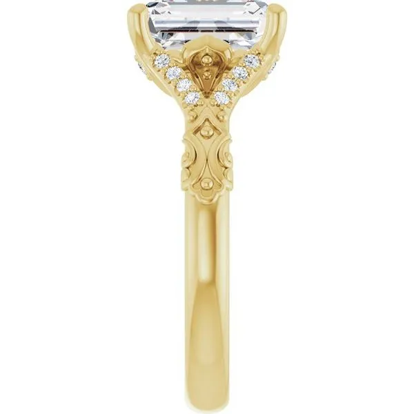 Solitaire Sculptural Engagement Ring Image 4 Berilian Jewelers Folsom, CA