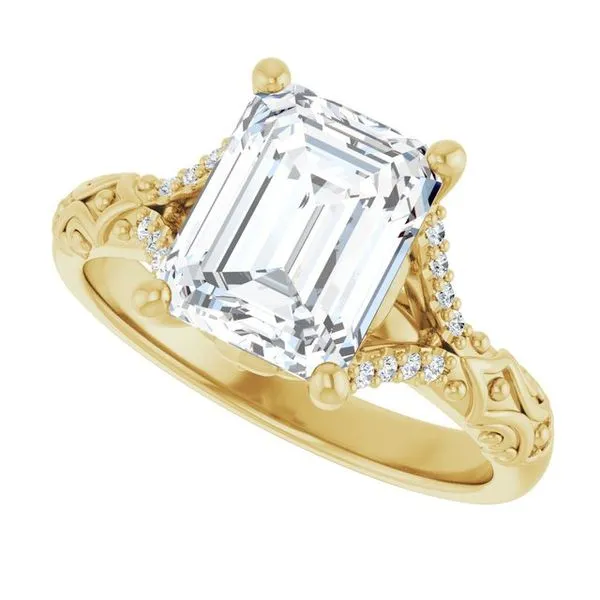 Solitaire Sculptural Engagement Ring Image 5 Berilian Jewelers Folsom, CA