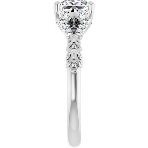 Solitaire Sculptural Engagement Ring Image 4 Natale Jewelers Sewell, NJ