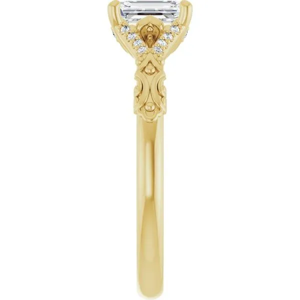 Solitaire Sculptural Engagement Ring Image 4 Shipley's Fine Jewelry Hampstead, MD