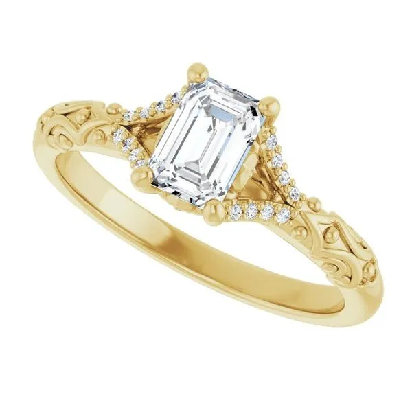 Solitaire Sculptural Engagement Ring Image 5 Shipley's Fine Jewelry Hampstead, MD