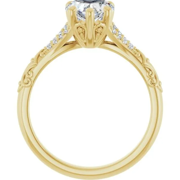 Solitaire Sculptural Engagement Ring Image 2 Berilian Jewelers Folsom, CA