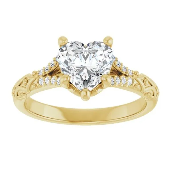 Solitaire Sculptural Engagement Ring Image 3 Berilian Jewelers Folsom, CA