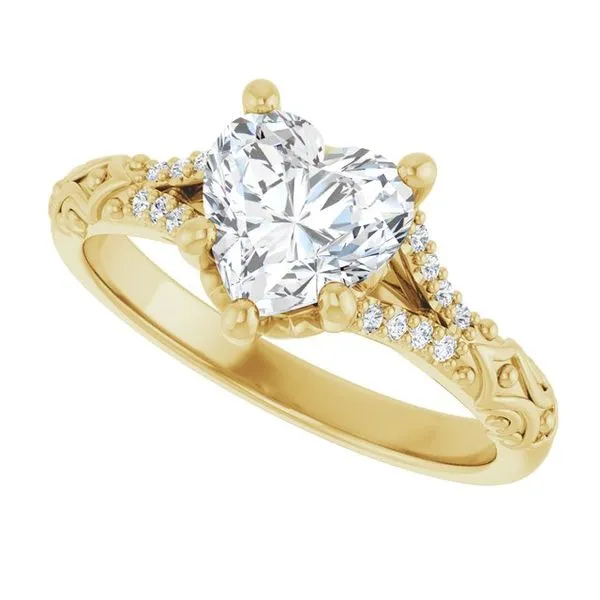 Solitaire Sculptural Engagement Ring Image 5 Berilian Jewelers Folsom, CA