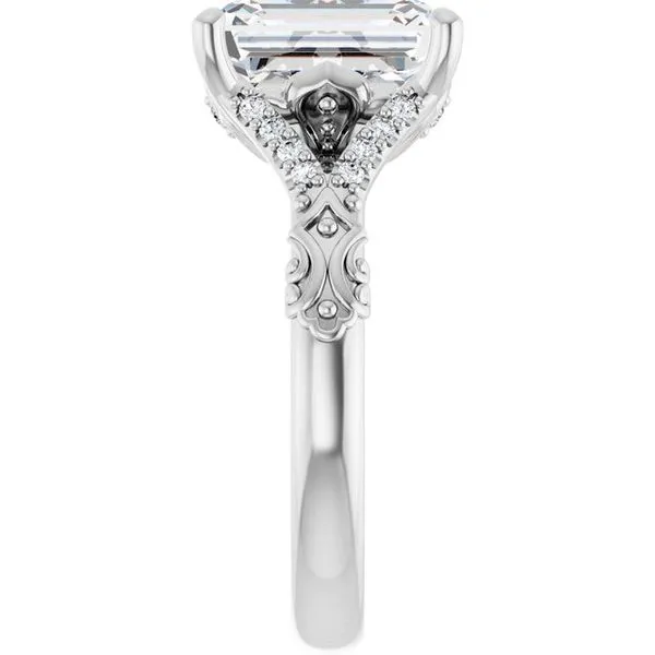 Solitaire Sculptural Engagement Ring Image 4 Natale Jewelers Sewell, NJ