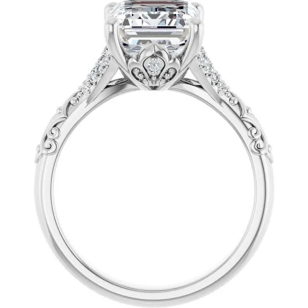 Solitaire Sculptural Engagement Ring Image 2 Berilian Jewelers Folsom, CA