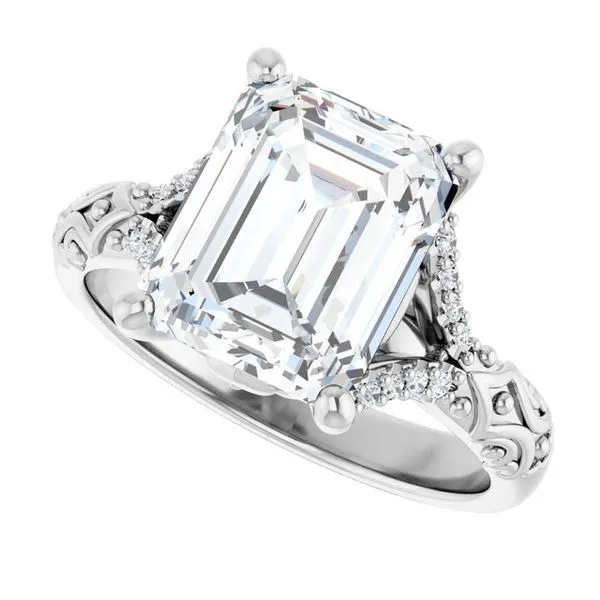 Solitaire Sculptural Engagement Ring Image 5 Berilian Jewelers Folsom, CA