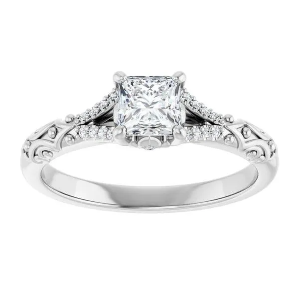 Solitaire Sculptural Engagement Ring Image 3 Shipley's Fine Jewelry Hampstead, MD