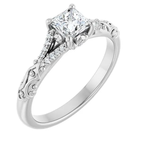 Solitaire Sculptural Engagement Ring Natale Jewelers Sewell, NJ