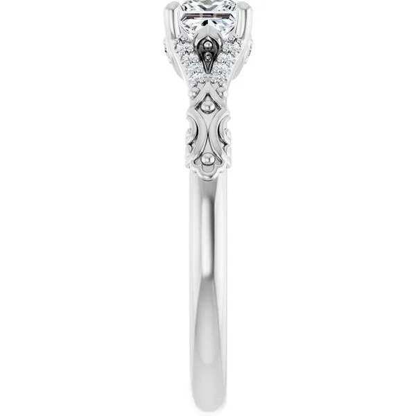 Solitaire Sculptural Engagement Ring Image 4 Berilian Jewelers Folsom, CA