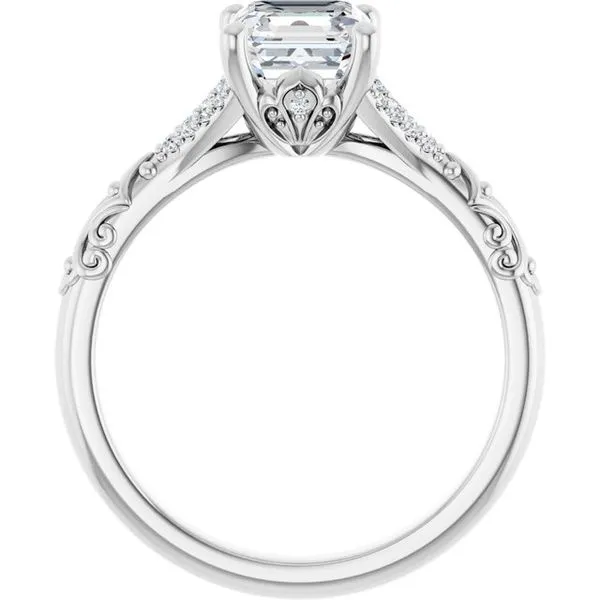 Solitaire Sculptural Engagement Ring Image 2 Berilian Jewelers Folsom, CA