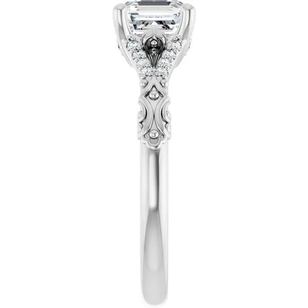 Solitaire Sculptural Engagement Ring Image 4 Natale Jewelers Sewell, NJ