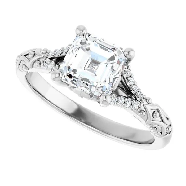 Solitaire Sculptural Engagement Ring Image 5 Berilian Jewelers Folsom, CA