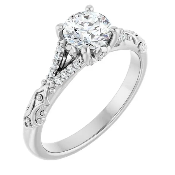 Solitaire Sculptural Engagement Ring Natale Jewelers Sewell, NJ