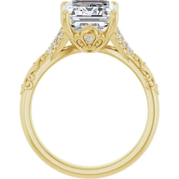Solitaire Sculptural Engagement Ring Image 2 Natale Jewelers Sewell, NJ