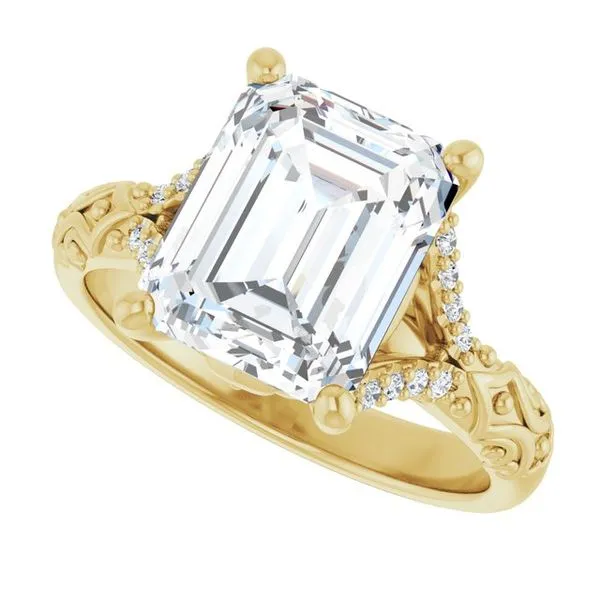 Solitaire Sculptural Engagement Ring Image 5 Natale Jewelers Sewell, NJ