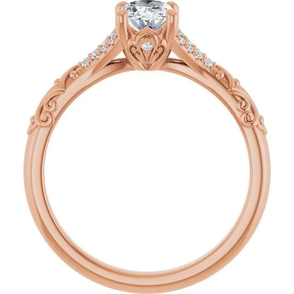 Solitaire Sculptural Engagement Ring Image 2 Natale Jewelers Sewell, NJ