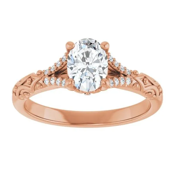 Solitaire Sculptural Engagement Ring Image 3 Natale Jewelers Sewell, NJ