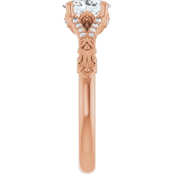 Solitaire Sculptural Engagement Ring Image 4 Natale Jewelers Sewell, NJ