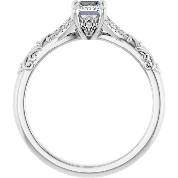 Solitaire Sculptural Engagement Ring Image 2 Natale Jewelers Sewell, NJ