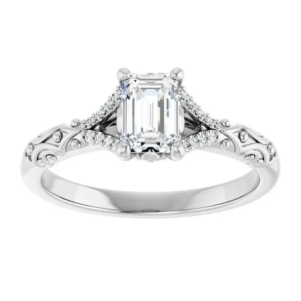 Solitaire Sculptural Engagement Ring Image 3 Natale Jewelers Sewell, NJ