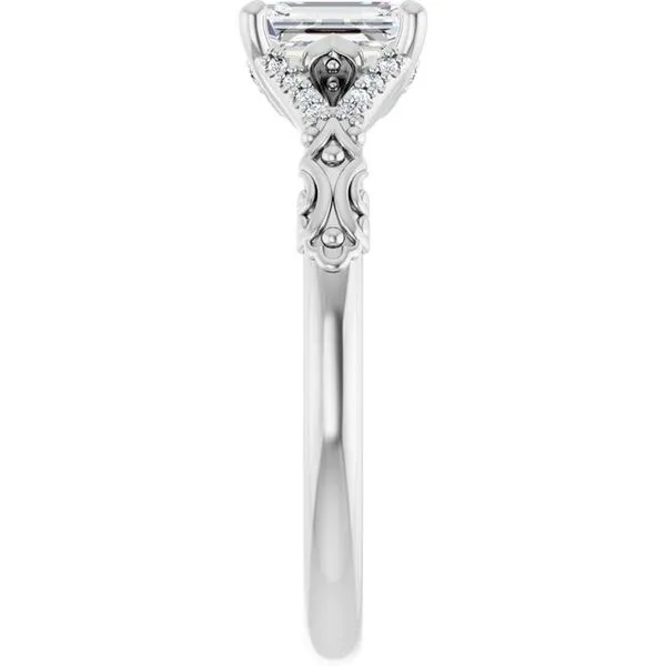 Solitaire Sculptural Engagement Ring Image 4 Natale Jewelers Sewell, NJ