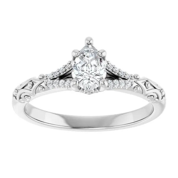 Solitaire Sculptural Engagement Ring Image 3 Berilian Jewelers Folsom, CA