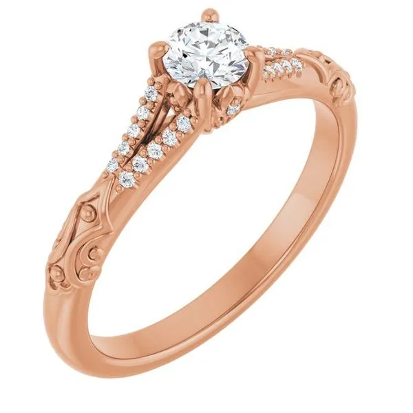 Solitaire Sculptural Engagement Ring Natale Jewelers Sewell, NJ