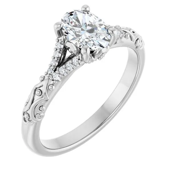 Solitaire Sculptural Engagement Ring Natale Jewelers Sewell, NJ