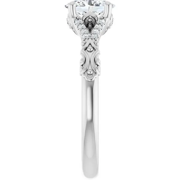 Solitaire Sculptural Engagement Ring Image 4 Natale Jewelers Sewell, NJ