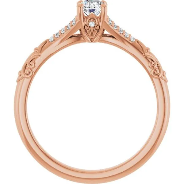 Solitaire Sculptural Engagement Ring Image 2 Natale Jewelers Sewell, NJ