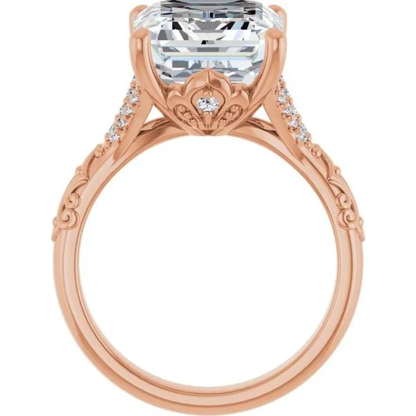 Solitaire Sculptural Engagement Ring Image 2 Natale Jewelers Sewell, NJ