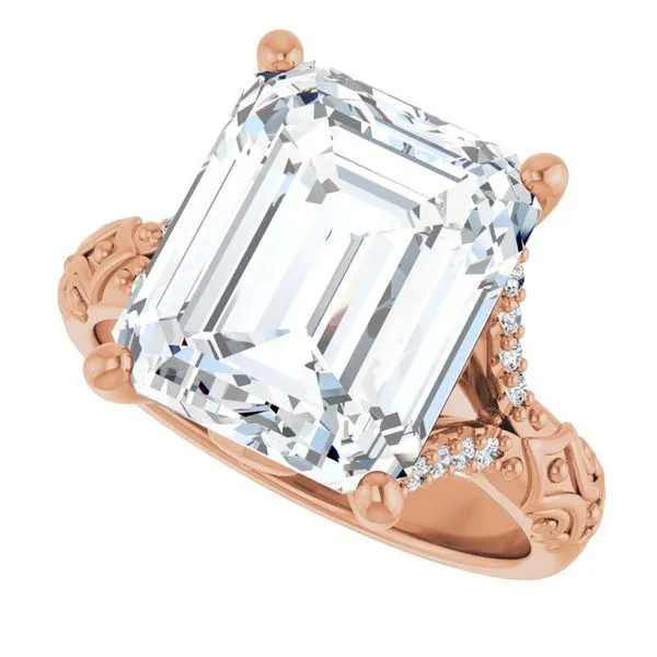 Solitaire Sculptural Engagement Ring Image 5 Natale Jewelers Sewell, NJ