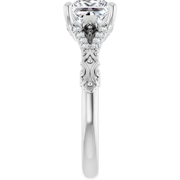 Solitaire Sculptural Engagement Ring Image 4 Berilian Jewelers Folsom, CA
