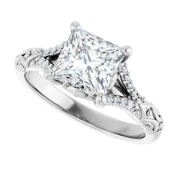 Solitaire Sculptural Engagement Ring Image 5 Berilian Jewelers Folsom, CA