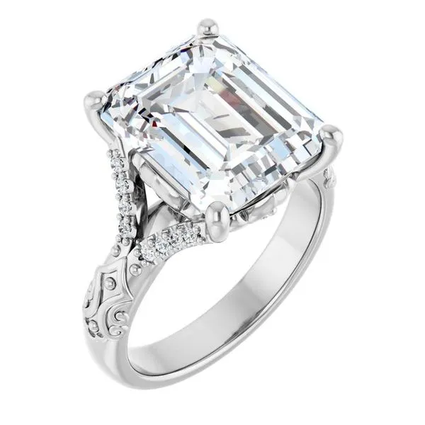 Solitaire Sculptural Engagement Ring Natale Jewelers Sewell, NJ