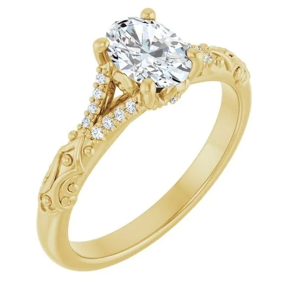 Solitaire Sculptural Engagement Ring Natale Jewelers Sewell, NJ
