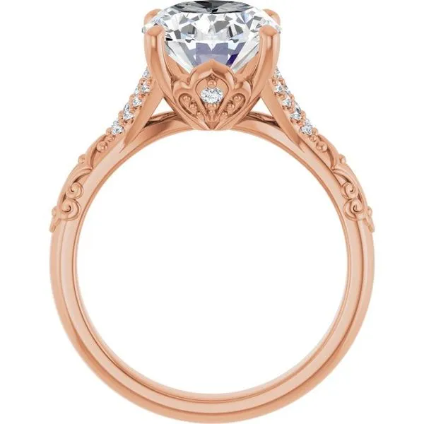 Solitaire Sculptural Engagement Ring Image 2 Natale Jewelers Sewell, NJ