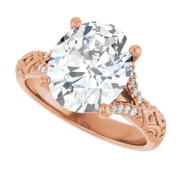 Solitaire Sculptural Engagement Ring Image 5 Natale Jewelers Sewell, NJ