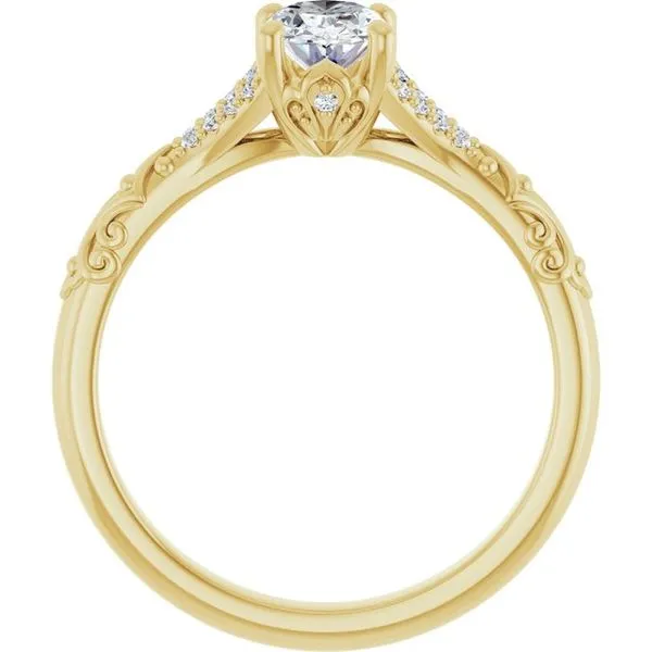 Solitaire Sculptural Engagement Ring Image 2 Natale Jewelers Sewell, NJ