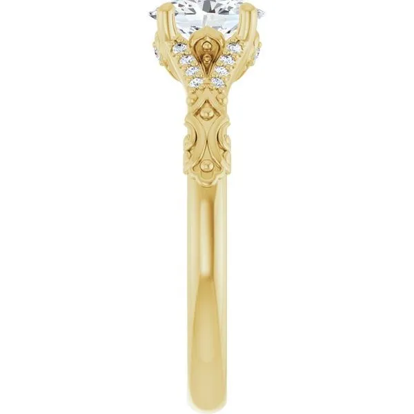 Solitaire Sculptural Engagement Ring Image 4 Natale Jewelers Sewell, NJ