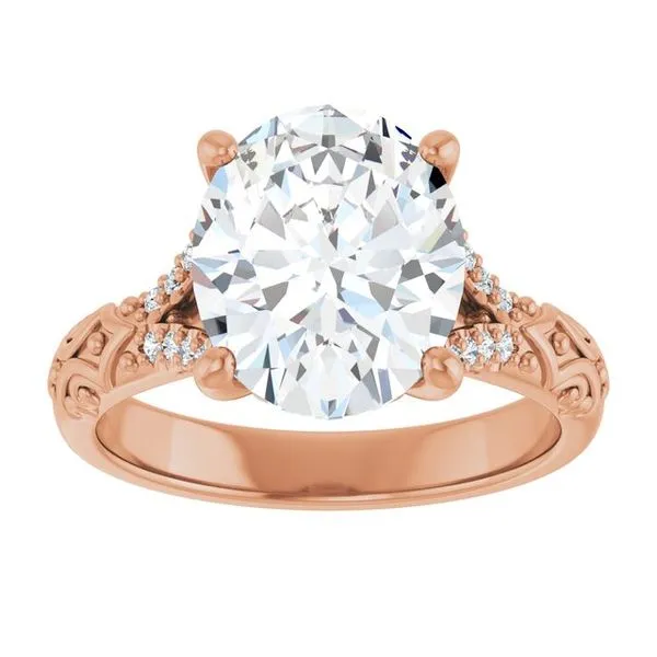 Solitaire Sculptural Engagement Ring Image 3 Natale Jewelers Sewell, NJ