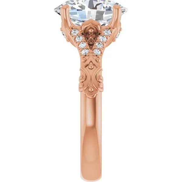 Solitaire Sculptural Engagement Ring Image 4 Natale Jewelers Sewell, NJ