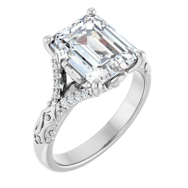 Solitaire Sculptural Engagement Ring Natale Jewelers Sewell, NJ