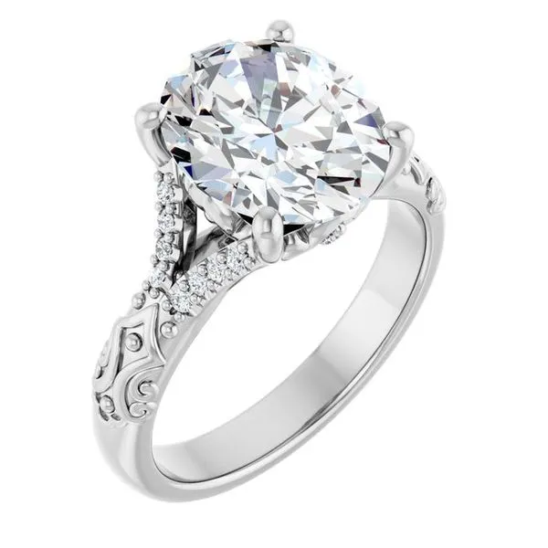 Solitaire Sculptural Engagement Ring Natale Jewelers Sewell, NJ