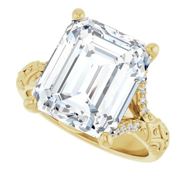 Solitaire Sculptural Engagement Ring Image 5 Natale Jewelers Sewell, NJ