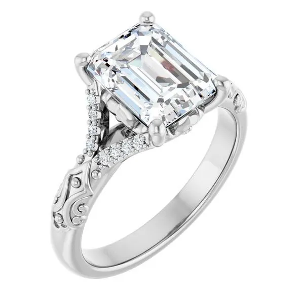 Solitaire Sculptural Engagement Ring Natale Jewelers Sewell, NJ