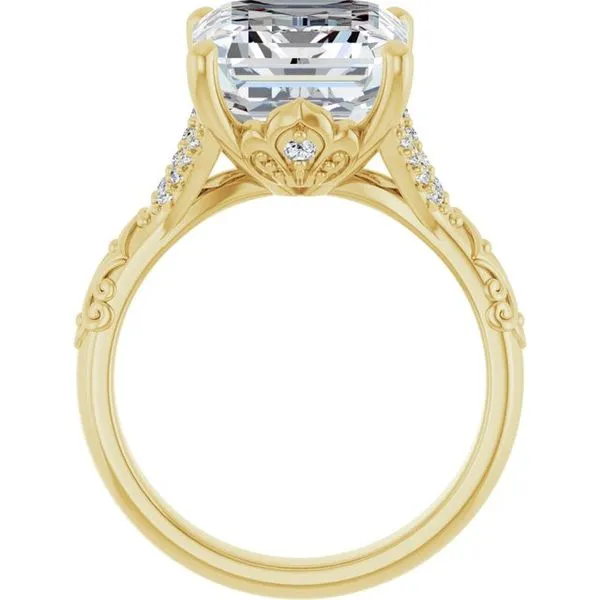 Solitaire Sculptural Engagement Ring Image 2 Natale Jewelers Sewell, NJ