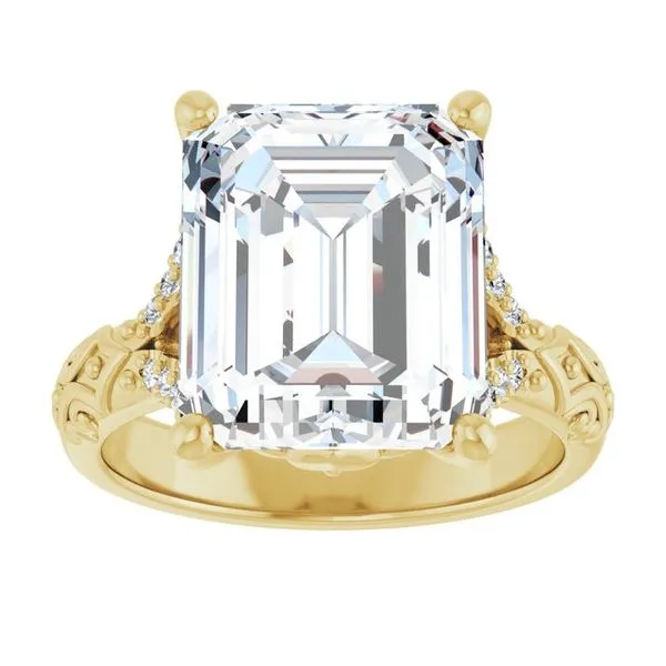 Solitaire Sculptural Engagement Ring Image 3 Natale Jewelers Sewell, NJ